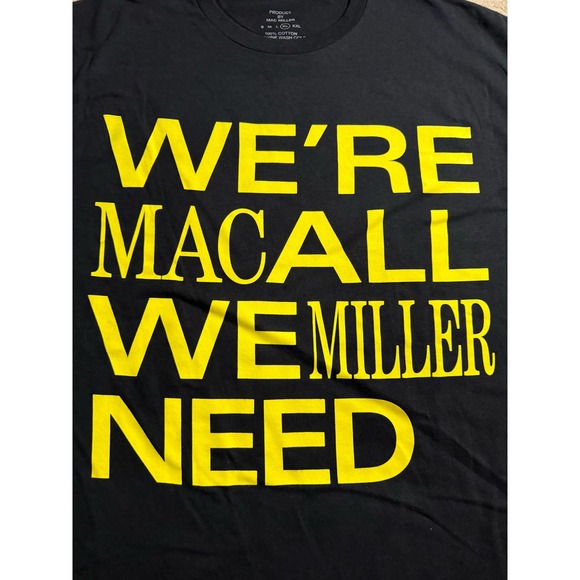 NWOT Hot Topic Mac Miller We're All We Need Black Tee - Picture 2 of 4